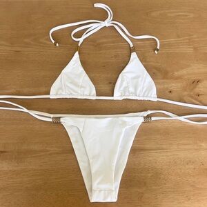 Michaela Wain Swim White & Gold Bikini